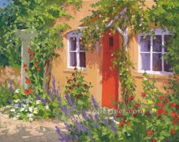 ig074E scenery floral garden impressionist Oil Paintings
